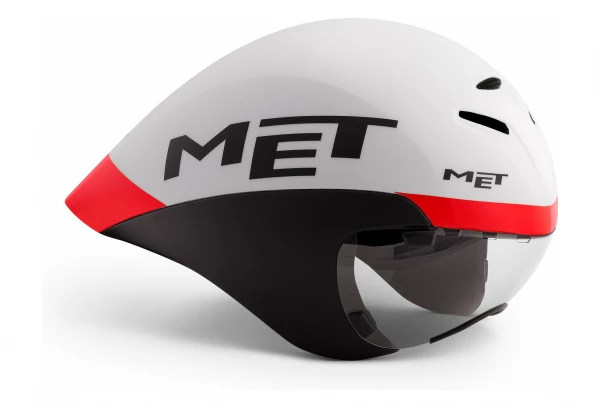 Casque Aero MET Drone Blanc Noir Rouge Mat 2022