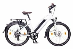 NCM Milano 28 Vélo électrique Urbain Blanc Mat - Shimano - Batterie 624Wh / 175-200 Cm