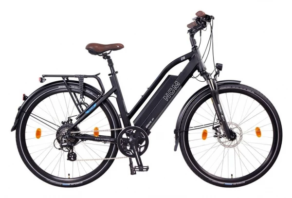 NCM Milano 28 Vélo électrique Urbain Noir Mat - Shimano - Batterie 624Wh / 175-200 Cm