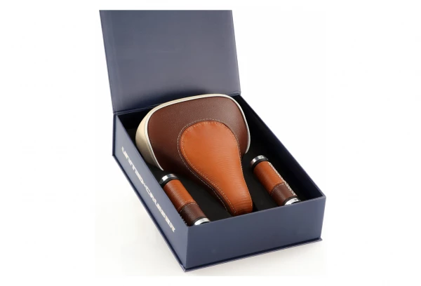 Bocyclo - Le Vélo Français Selle Et Poignées Cuir Français Arizona Caramelo